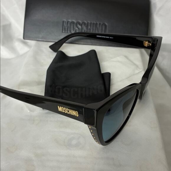 New Moschino Black and Gold Sunglasses main image 8